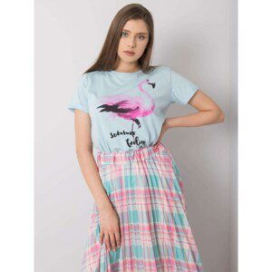 SUBLEVEL Light blue t-shirt with a print