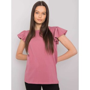 Powder pink women's cotton blouse