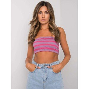 Shania Purple & Pink Strapless Top