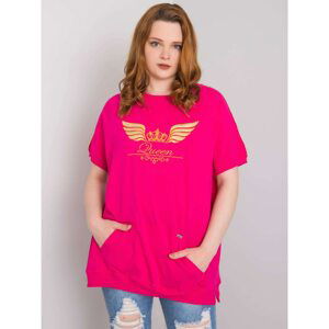 Fuchsia Women's Cotton Blouse Oversize