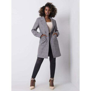 Women's gray plaid coat