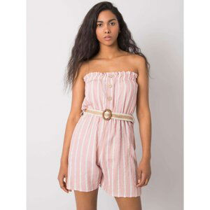 Pink-and-white striped overall Soledad RUE PARIS