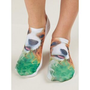 Cotton socks with a dog print