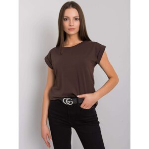 Plain, dark brown women's T-shirt