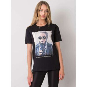 Black Women's Cotton T-shirt