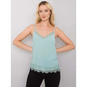 Mint top with lace