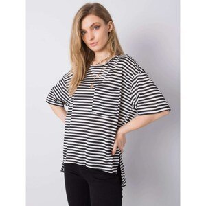 RUE PARIS Black and white striped t-shirt