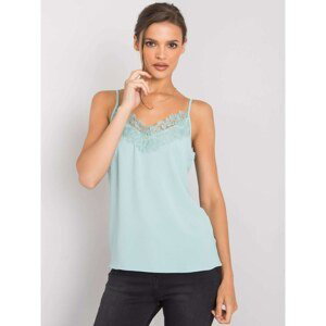 Women's mint top with ribbons