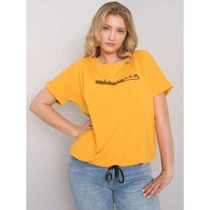 Dark yellow blouse plus size by Mavis