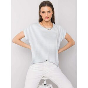 Blue and white striped T-shirt by Ximena RUE PARIS
