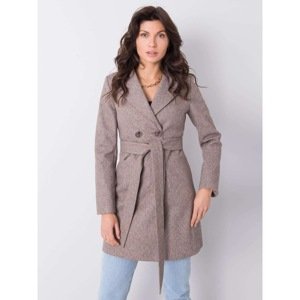 Ladies' brown checkered coat