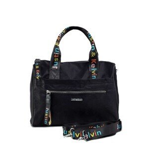 Ladies' black bag with a detachable strap