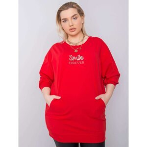 Red cotton blouse size Plus