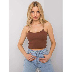 RUE PARIS Brown crop top