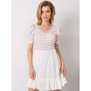 Lady's white-pink striped blouse