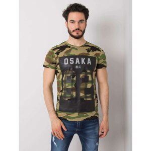 Khaki camo men's T-shirt with print Preston