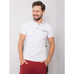 Men's white polo shirt