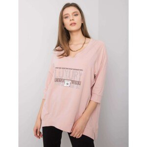 Dusty pink blouse with Tinsley app