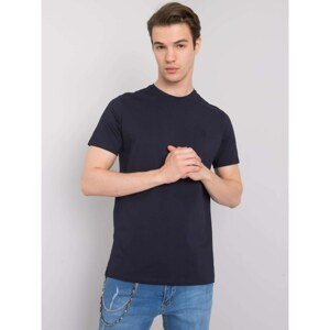 LIWALI Men's navy blue plain t-shirt