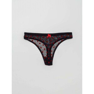 Black and red women's thong