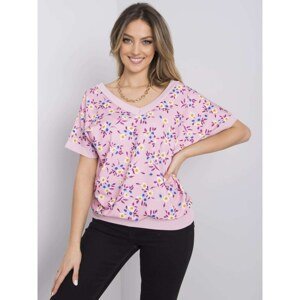 Pink blouse with print