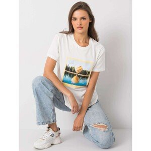 Women's T-shirt Ecru with print