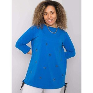 Dark blue women's cotton blouse