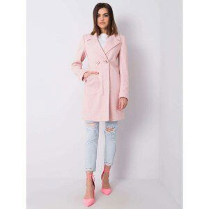 Women's light pink checked coat