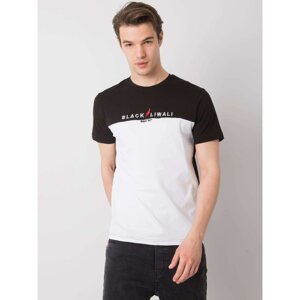 LIWALI Black and white cotton T-shirt for men