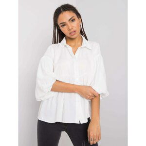 RUE PARIS White shirt with decorative sleeves