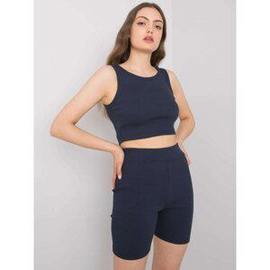 Navy Blue Short Top Eveline RUE PARIS