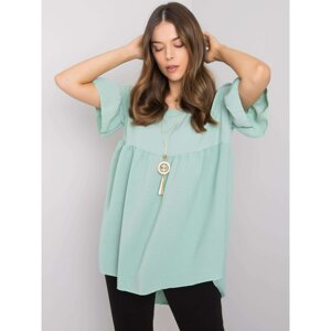 Green oversize blouse