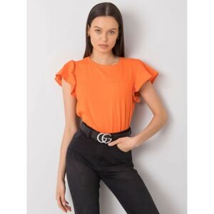 Orange women's cotton blouse