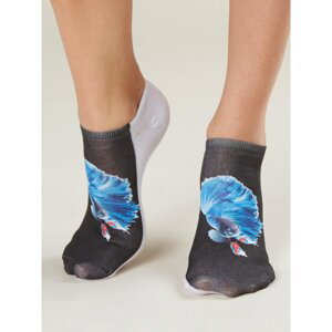 Foot socks with a fish print