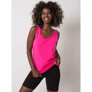 FOR FITNESS Loose fuchsia top