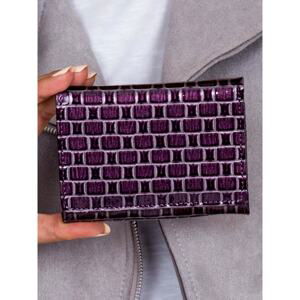 Ladies' purple wallet with a geometric pattern