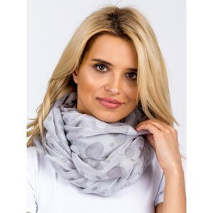 Gray polka dot scarf