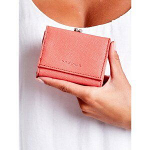 Women's coral wallet with a hook closure