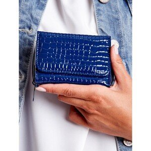 Ladies' dark blue wallet with embossing