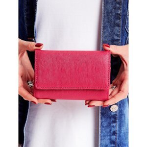Women's pink wallet made of ecological leather