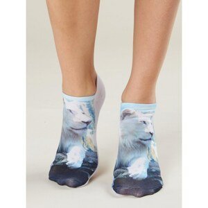 Ankle socks with a lion print
