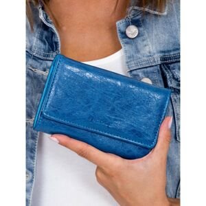 Blue women's wallet made of ecological leather