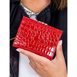 Red embossed women's wallet