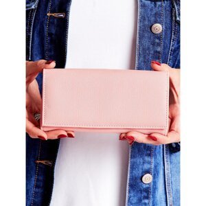 Faux leather pink wallet