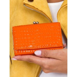 Women's orange wallet with earwires