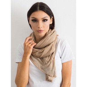 Shawl with a beige application