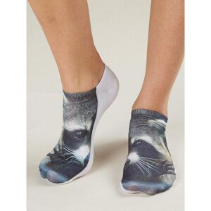 Women's ankle socks with an animal motif