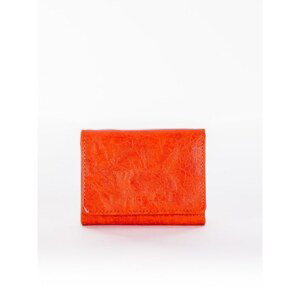 Women's orange wallet made of ecological leather