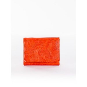 Women's orange wallet made of ecological leather