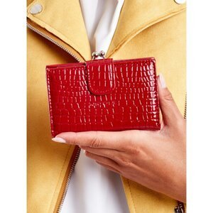 Dark red women's wallet with a flap